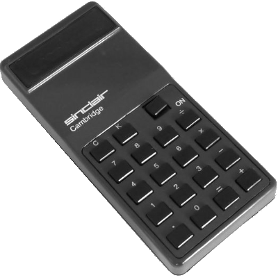Sinclair 'Cambridge' calculator 1970. sinclair_calculator.gif